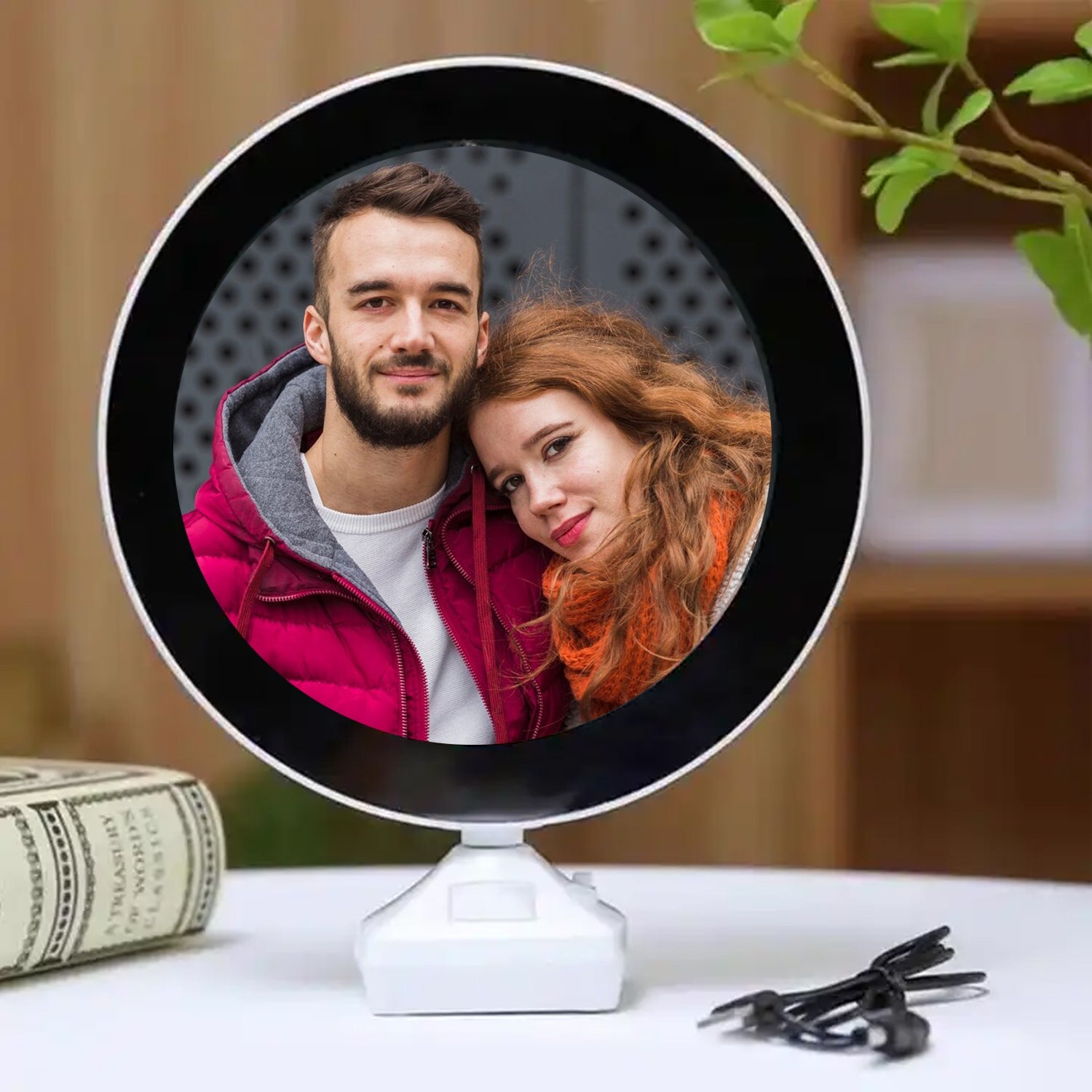 Plastic 2 in 1 Mirror Come Photo Frame with Led Light Plastic 2 in 1 Mirror Come Photo Frame with Led Light